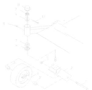 Wide Caster Assemblies Diagram and Parts List for ZTH7227KOB (968999225)(2002-10) Husqvarna Lawn Mower