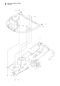 Chassis / Frame Diagram and Parts List for R175AWD (965105001)(2007-01) Husqvarna Lawn Tractor