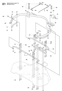 44 Inch/112cm Cutting Deck 2 Diagram and Parts List for RIDER15V2AWD (965200901)(2008-01) Husqvarna Lawn Mower