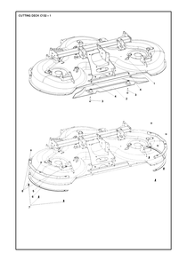 61-Inch/155cm Cutting Deck Diagram and Parts List for C155 (967293901)(2019-09) Husqvarna Lawn Tractor Accessories