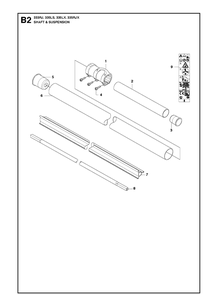 Shaft And Suspension Diagram and Parts List for 333RJ  Husqvarna Brush Cutter