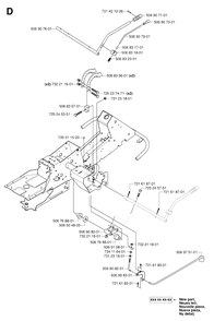 Controls Diagram and Parts List for R13AWD (965079901)(2006-01) Husqvarna Lawn Tractor