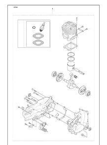 Longblock Diagram and Parts List for K760 2009-12 Husqvarna Lawn Tractor Accessories