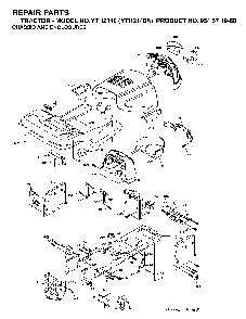Chassis And Enclosures Diagram and Parts List for YTH2148A (954571960)(2003-11) Husqvarna Lawn Tractor