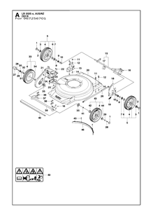 Mower Deck / Cutting Deck Diagram and Parts List for LB553SE 967256701 Husqvarna Lawn Mower