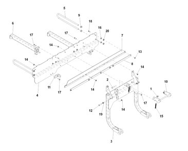 Hitch Assembly Diagram and Parts List for IZ5225TXPKOA (968999307)(2007-04) Husqvarna Lawn Mower
