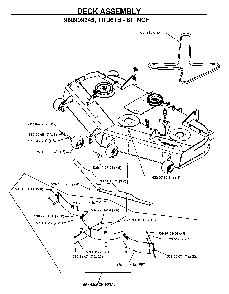 61/155cm Cutting Deck Diagram and Parts List for BZ34C (968999316)(2006-04) Husqvarna Lawn Tractor