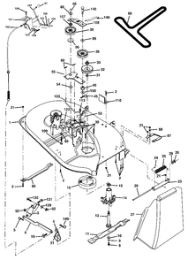Mower Deck Diagram and Parts List for LT1538 (954569776-D)(2003-01) Husqvarna Lawn Tractor