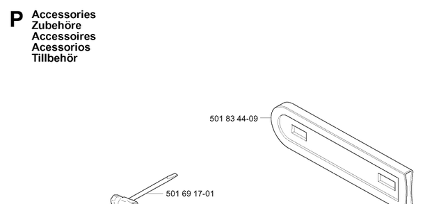 Accessories Diagram and Parts List for 338XPT 20060100001-20063600000 Husqvarna Chainsaw