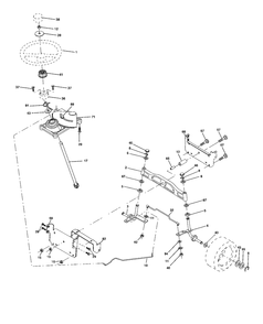 Steering Diagram and Parts List for YTH2148-LO21H48B (954572035)(2005-01) Husqvarna Lawn Tractor