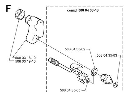 Oil Tank Diagram and Parts List for 316 20000600001-20030100000 Husqvarna Chainsaw