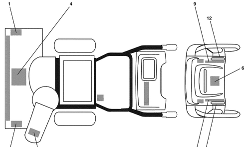 Decals Diagram and Parts List for 15530SBLS (96193003801)(2009-06) Husqvarna Snow Blower