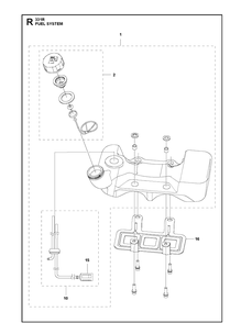 Part Location Diagram of 593671401 Husqvarna Tank Cap Assy