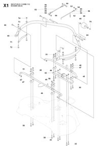 Protection Frame 2 Diagram and Parts List for R155 (965178601)(2007-03) Husqvarna Lawn Tractor