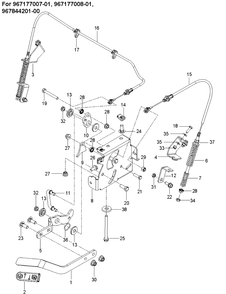 Parking Brake 2 Diagram and Parts List for M-ZT61  Husqvarna Lawn Mower