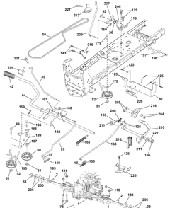 Drive Diagram and Parts List for 2042LS (96043006200)(2008-11) Husqvarna Lawn Mower