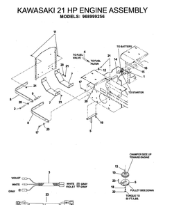 Engine 4 Diagram and Parts List for IZ5223 (968999526)(2006-08) Husqvarna Lawn Mower