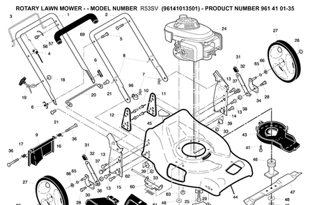 Part Location Diagram of 532410536 Husqvarna Protection