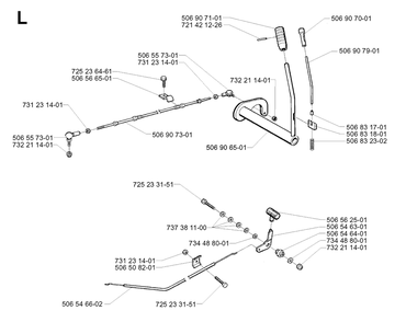 Controls 3 Diagram and Parts List for R11 2001-01 Husqvarna Lawn Tractor
