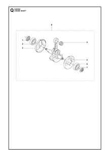 Crankshaft Diagram and Parts List for 535FBX  Husqvarna Brush Cutter