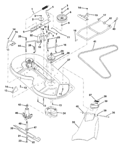Mower Deck Diagram and Parts List for LR12 (954000752-A)(1994-05) Husqvarna Lawn Tractor