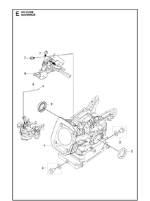 Governor Diagram and Parts List for 970505501 2021-01 Husqvarna Engine