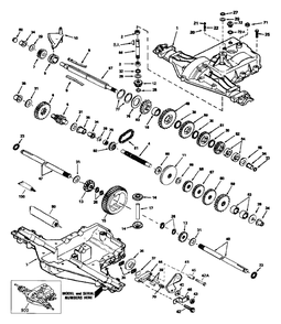 Peerless Transaxle Model Number P930-008a Diagram and Parts List for LR121 (954140001-A)(1996-08) Husqvarna Lawn Tractor