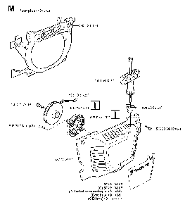 Starter Diagram and Parts List for 351EPA 20012200001 Husqvarna Chainsaw