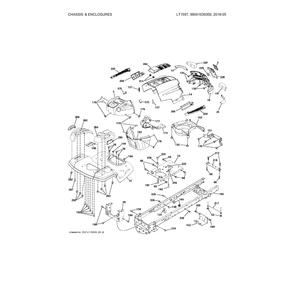 Chassis & Enclosures Diagram and Parts List for 96041039300  Husqvarna Lawn Tractor