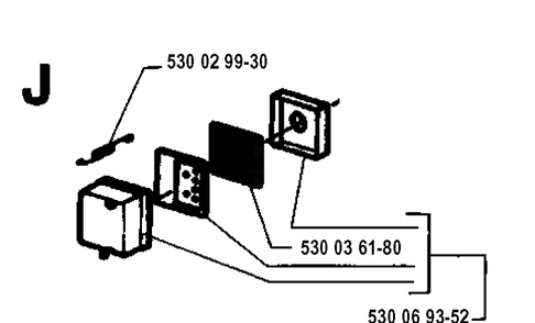 Muffler Diagram and Parts List for 18H 19953200001-19960900000 Husqvarna Hedge Trimmer