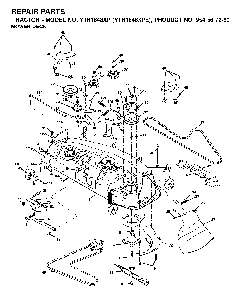 Mower Deck / Cutting Deck Diagram and Parts List for YTH1848XPE (954567260)(2002-02) Husqvarna Lawn Tractor