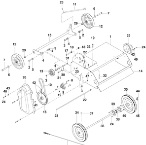 Frame Diagram and Parts List for DTF226 (966068501)(2009-09) Husqvarna Seeder