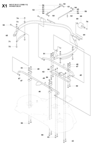 Protection Frame 2 Diagram and Parts List for R155AWD (965178701)(2007-03) Husqvarna Lawn Tractor