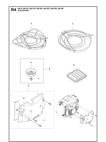 Accessories 2 Diagram and Parts List for 545F  Husqvarna Brush Cutter