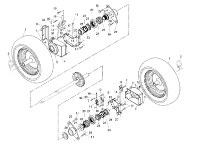 Wheels Diagram and Parts List for 9027ST (954223074-A)(2002-09) Husqvarna Snow Blower