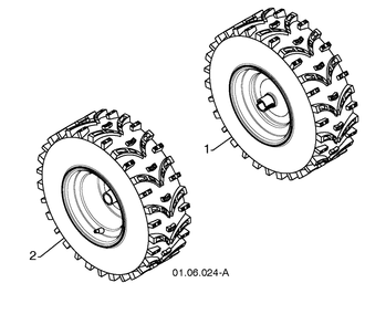 Wheels 3 Diagram and Parts List for 11524E (96193006600)(2010-05) Husqvarna Snow Blower
