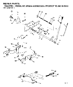 Mower Lift / Deck Lift Diagram and Parts List for GT2254 (96025000202)(2005-06) Husqvarna Lawn Tractor