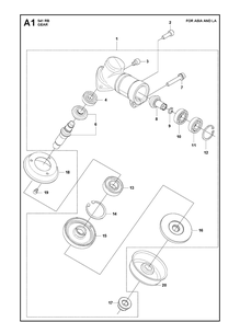 Gears 2 Diagram and Parts List for 541RB  Husqvarna Brush Cutter