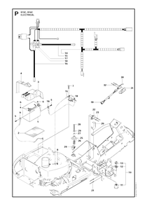 Electrical Diagram and Parts List for R13C (965094301)(2010-07) Husqvarna Lawn Tractor