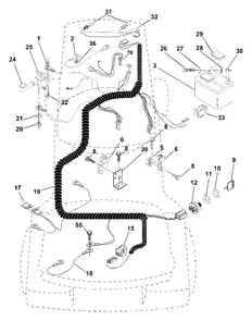 Electrical Diagram and Parts List for LR111 (954001212-A)(1994-07) Husqvarna Lawn Tractor