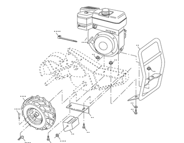 Mainframe, Right Side Diagram and Parts List for 700DRT (96093000404)(2008-11) Husqvarna Tiller