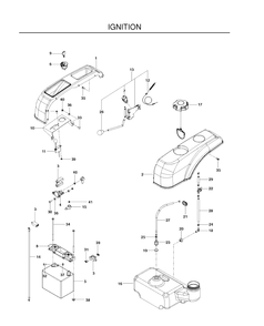 Ignition System Diagram and Parts List for RZ4219BF (966582201)(2011-02) Husqvarna Lawn Mower