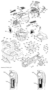 Chassis / Frame Diagram and Parts List for YTH22K54 (96043025500)(2017-10) Husqvarna Lawn Tractor