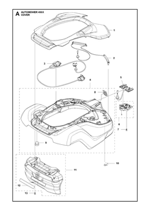 Cover Diagram and Parts List for 450X 2020 Husqvarna Lawn Mower