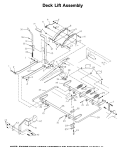 Mower Lift / Deck Lift Diagram and Parts List for ZTH6125 (968999186)(2006-04) Husqvarna Lawn Mower