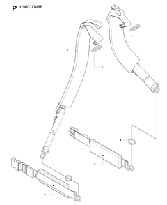 Harness Diagram and Parts List for 170BT 20084000001-Current Husqvarna Leaf Blower / Vacuum