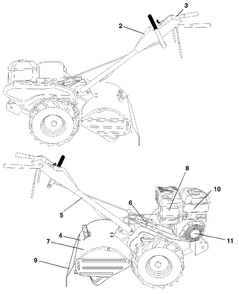 Decals Diagram and Parts List for 650BRTT (954329325-A)(2003-12) Husqvarna Tiller