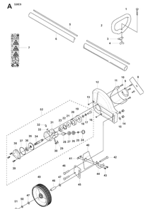 Shaft And Handle Diagram and Parts List for 326ES  Husqvarna Edger