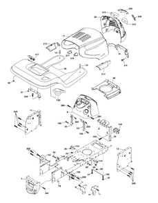 Chassis And Enclosures Diagram and Parts List for YTH2148 (954572035-B)(2005-01) Husqvarna Lawn Tractor