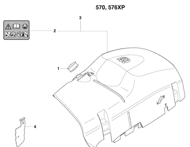 Top Cover / Std. Diagram and Parts List for 570EPA 2009-01 Husqvarna Chainsaw